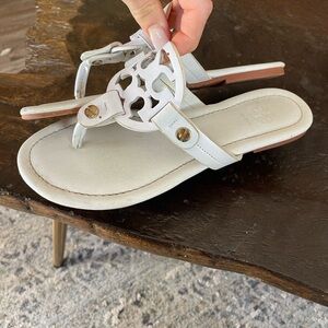 White Tory Burch, Miller ￼Sandals￼